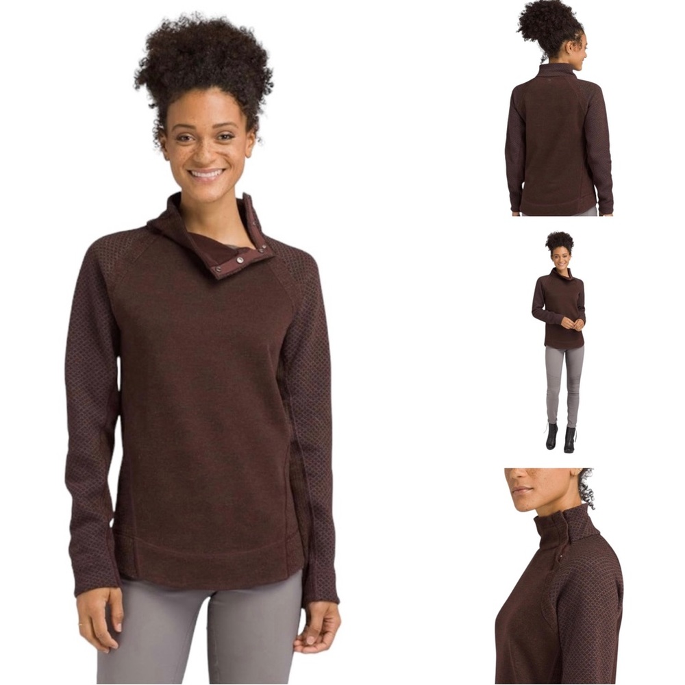 PRANA Wool Blend Brandie Brown Sweater